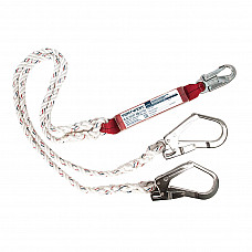 FP25 White Double 1.8m Lanyard With Shock Absorber