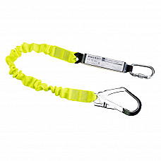 FP53 Yellow Single Elasticated 1.8m Lanyard With Shock Absorber