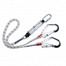 FP55 White Double Kernmantle 1.8m Lanyard With Shock Absorber