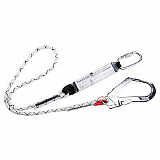 FP56 White Single Kernmantle 1.8m Lanyard With Shock Absorber