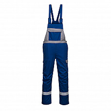 FR07 Royal Blue Short Bizflame Industry Two Tone Bib and Brace