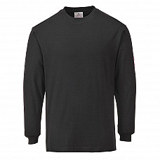 FR11 Black Flame Resistant Anti-Static Long Sleeve T-Shirt