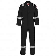 FR21 Black Flame Resistant Super Light Weight Anti-Static Coverall 210g