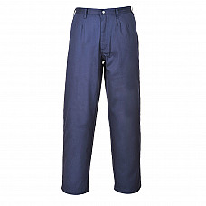 FR36 Navy Tall Bizflame Work Trousers