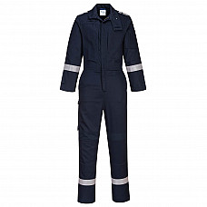 FR501 Navy Bizflame Work Stretch Panelled Coverall