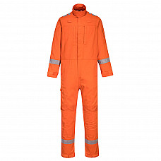 FR501 Orange Bizflame Work Stretch Panelled Coverall