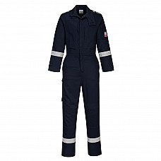 FR502 Navy Bizflame Work Lightweight Stretch Panelled Coverall