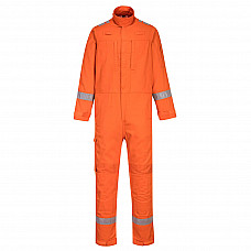 FR502 Orange Bizflame Work Lightweight Stretch Panelled Coverall