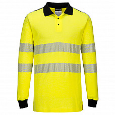 FR702 Yellow/Black PW3 Flame Resistant Hi-Vis Polo Shirt