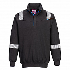 FR710 Black WX3 Flame Resistant Sweatshirt