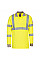 FR77 Yellow Flame Resistant Anti-Static Hi-Vis Long Sleeve Polo Shirt