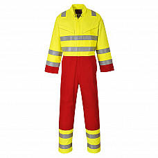 FR90 Yellow Bizflame Work Hi-Vis Coverall