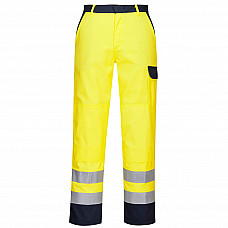 FR92 Yellow Bizflame Work Hi-Vis Trousers