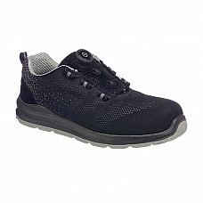 FT08 Black/Grey Portwest Compositelite Wire Lace Safety Trainer Knit S1P