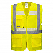 G456 Yellow Glowtex Ezee Zip Executive Vest