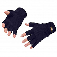 GL14 Navy Insulated Fingerless Knit Glove