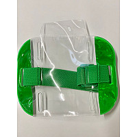 Green Armband ID Badge Holder