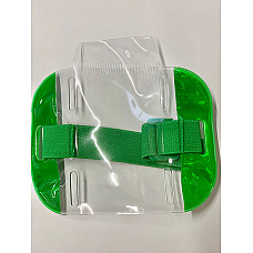 Green Armband ID Badge Holder