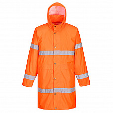 H442 Orange Hi-Vis Rain Coat 100cm