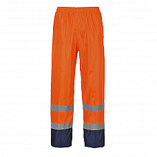 H444 Orange/Navy Hi-Vis Contrast Classic Rain Trousers