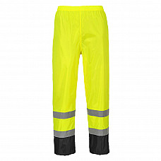 H444 Yellow/Black Hi-Vis Contrast Classic Rain Trousers