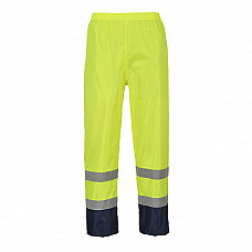 H444 Yellow/Navy Hi-Vis Contrast Classic Rain Trousers