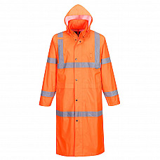 H445 Orange Hi-Vis Rain Coat 122cm