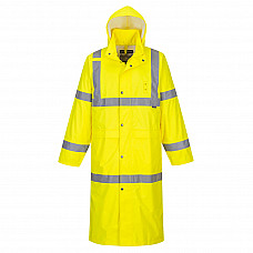 H445 Yellow Hi-Vis Rain Coat 122cm