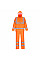 H448 Orange Hi-Vis Packaway Rain Suit