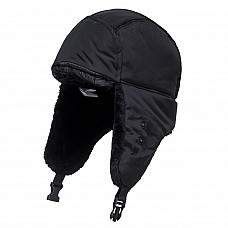 HA13 Black Winter Trapper Cap