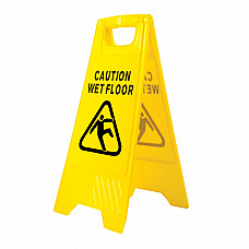 HV20 Yellow Wet Floor Warning Sign