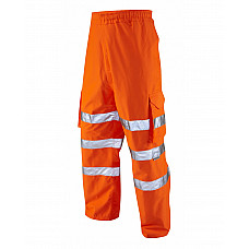 INSTOW ISO 20471 Cl 1 Breathable Cargo Overtrouser HV ORANGE