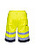 L043 Yellow/Navy Hi-Vis Lightweight Polycotton Shorts