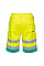 L043 Yellow/Teal Hi-Vis Lightweight Polycotton Shorts