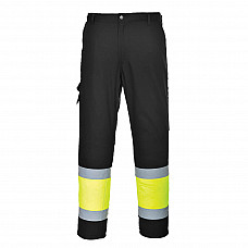 L049 Yellow/Black Hi-Vis Lightweight Contrast Class 1 Service Trousers