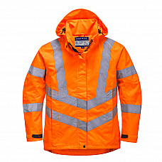 LW70 Orange Hi-Vis Women's Breathable Rain Jacket