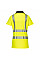 LW72 Yellow/Black Hi-Vis Women's Cotton Comfort Pro Polo Shirt S/S