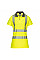 LW72 Yellow/Grey Hi-Vis Women's Cotton Comfort Pro Polo Shirt S/S