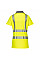 LW72 Yellow/Grey Hi-Vis Women's Cotton Comfort Pro Polo Shirt S/S