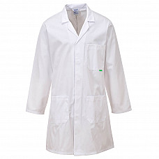 M852 White Anti-Microbial Lab Coat