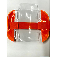 Orange Armband ID Badge Holder