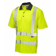 ROCKHAM ISO 20471 Cl 2 Coolviz Polo Shirt (EcoViz) HV YELLOW