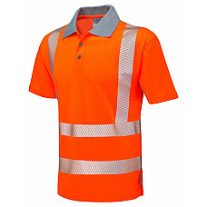 WOOLACOMBE ISO 20471 Cl 2 Coolviz Plus Polo Shirt HV ORANGE