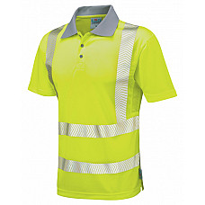 WOOLACOMBE ISO 20471 Cl 2 Coolviz Plus Polo Shirt HV YELLOW