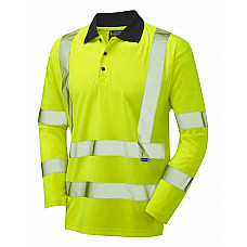 SWIMBRIDGE ISO 20471 Cl 3 Comfort Sleeved Polo Shirt HV YELLOW