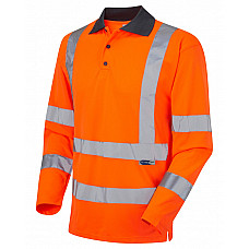 WOOLSERY ISO 20471 Cl 3 Coolviz Sleeved Polo Shirt (EcoViz) HV ORANGE