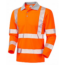 BARRICANE ISO 20471 Cl 3 Coolviz Plus Sleeved Polo Shirt HV ORANGE