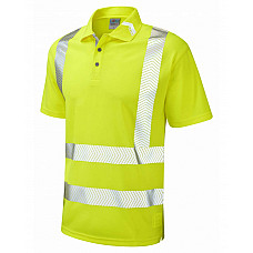 BROADSANDS ISO 20471 Cl 2 Coolviz Ultra Polo Shirt HV YELLOW