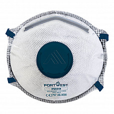 P223 White FFP2 Carbon Valved Dolomite Respirator (Pk10)