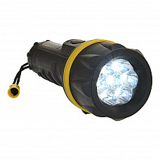 PA60 Yellow/Black 7 LED Rubber Torch